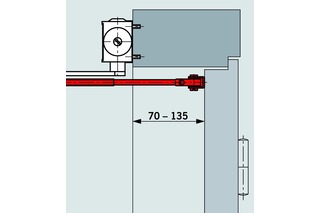 Bras avec manchon de serrage rallongé DORMAKABA