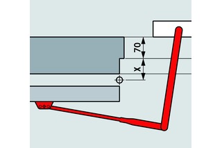 Gestänge beidseitig verlängert DORMAKABA
