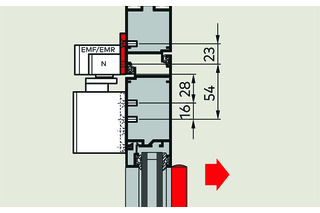 Montageplatte 40 mm zu Gleitschienen G-EMR XEA