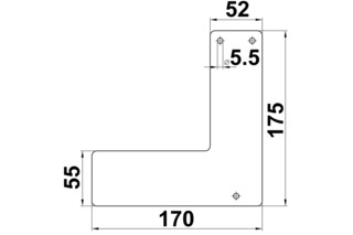 Plaque de montage pour EH Exit-Controller MSL
