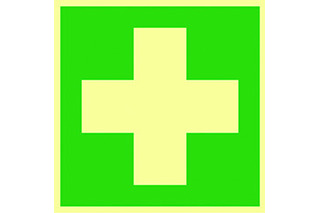 Langnachleuchtende Erste Hilfe Kennzeichen