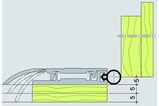 Universal-Bodenschwelle ALUMAT mit Silikondichtung