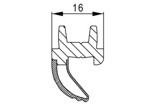 Guarnizione supplementare per anta G-U HZD 16 / HZD 20