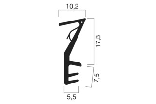 Profils d'étanchéité pour portes d'entrées GOLL SF 1030