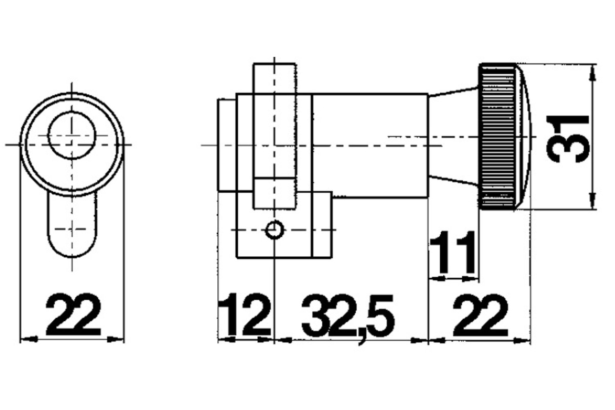 Pomelli di chiusura con innesto su fori cilindri MEGA 42.456
