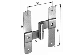 Charnières pour volets doubles rivées