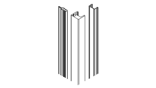 Joint vertical HAWA 13/18, 2500mm alu éloxé, verre 13-18,5mm