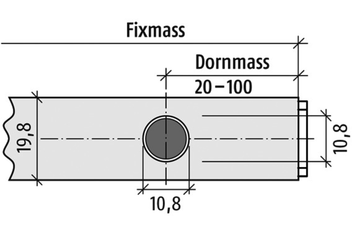 Découpage PLANET pour barre de verrouillage ø 10 mm