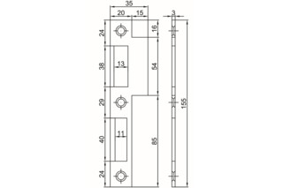 Lappenschliessblech MSL B-1701 Lappenschliessblech MSL B-1701