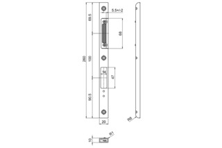 Einfrässchliessblech MSL ProfiFlex BV-14421 Einfrässchliessblech MSL ProfiFlex BV-14421