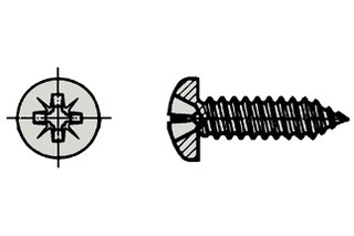Viti per lamiere con testa bombata A2