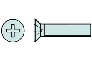 Vis à métaux tête conique DIN 965