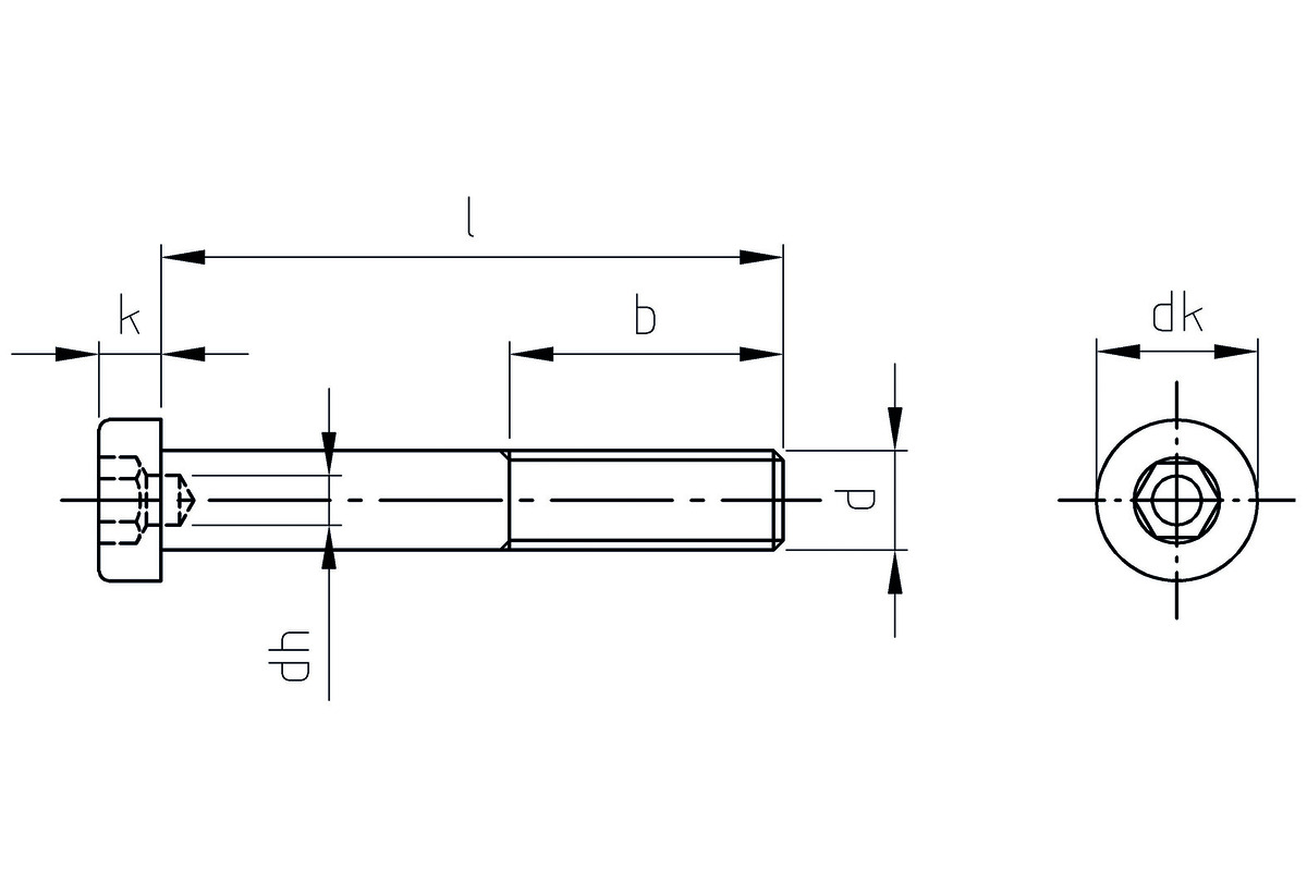 Vis à tête cylindrique A2 OK-LINE- avec six pans creux ISO 4762