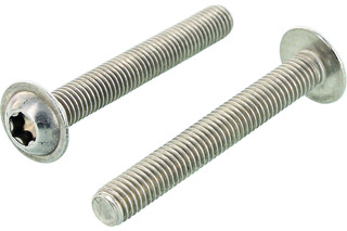 Viti a testa tonda A2 OK-LINE con PVR con flangia a filetto pieno ISO 7380-2