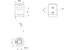 Querstabhalter OK-LINE links/rechts