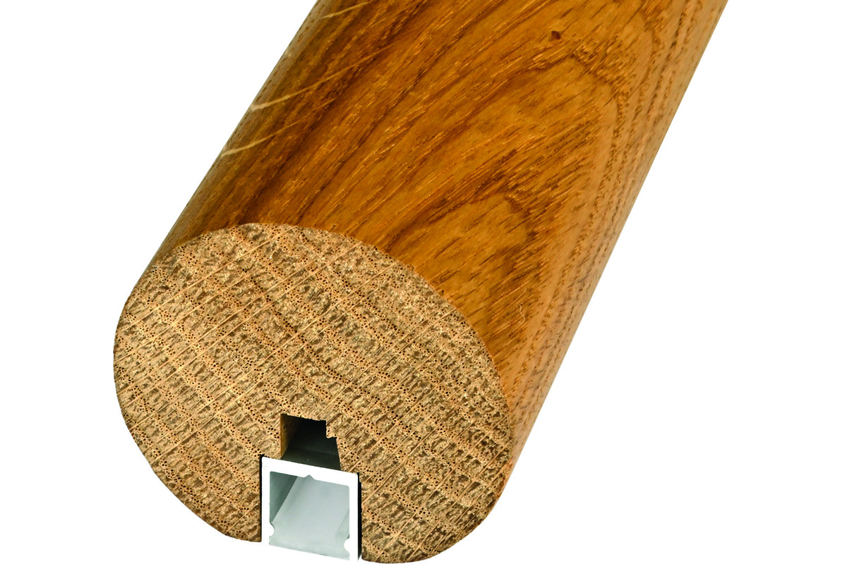 Holz-Rundhandlauf Ø 42 mm OK-LINE mit Nut für LED