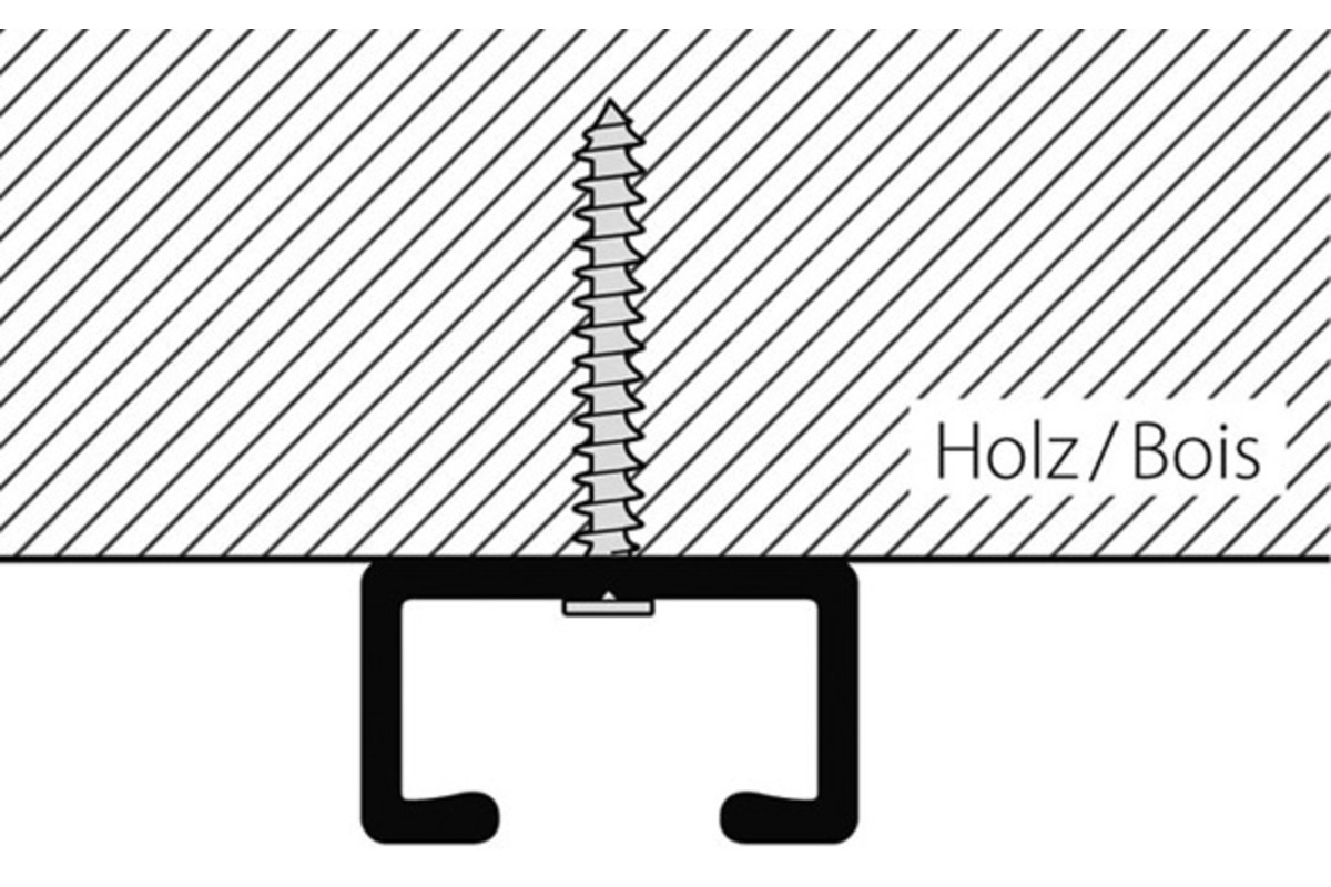 Binari per tende HAMOTEC VS 57 con scanalatura di scorrimento Maxi HM-101