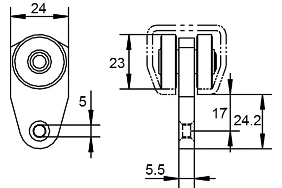 Rouleau de rideau avec roulement à billes pour système de rideau HELM-31