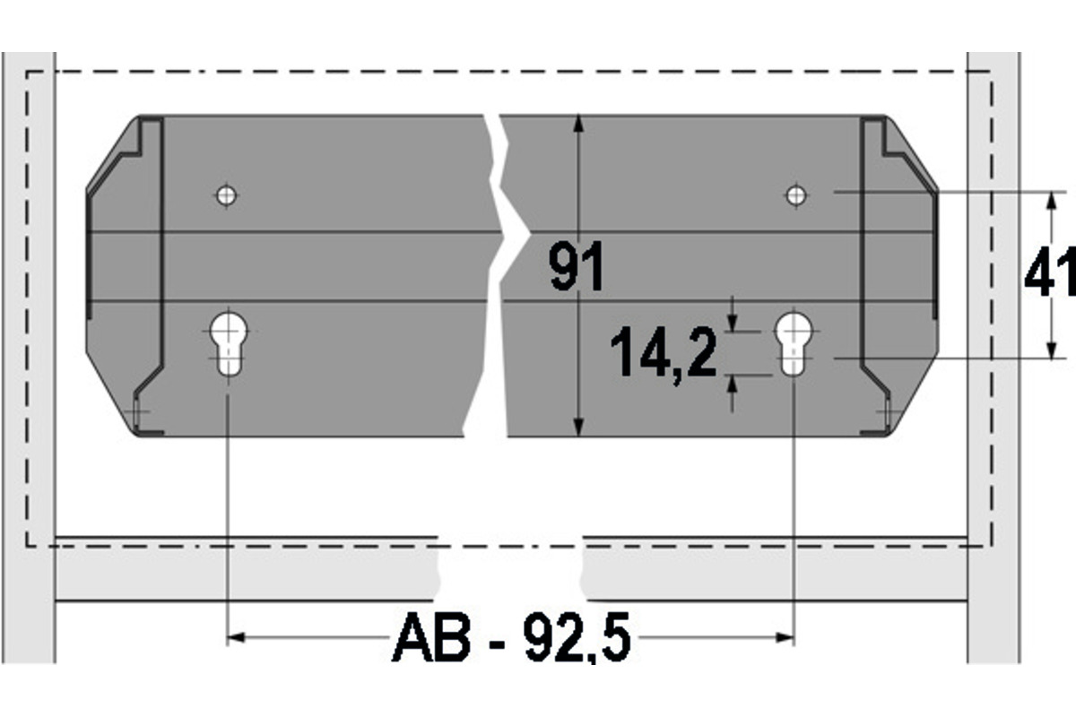 Telaio per classificatori cartelle sospese con regolazione progressiva della larghezza per pareti attrezzate