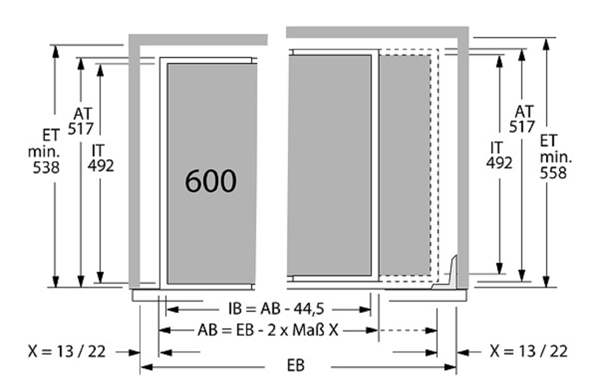 Telaio per classificatori cartelle sospese con regolazione progressiva della larghezza per pareti attrezzate