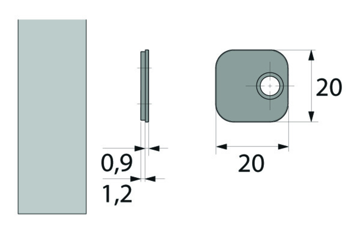 Gegenplatte HETTICH für Push-to-open Magnet