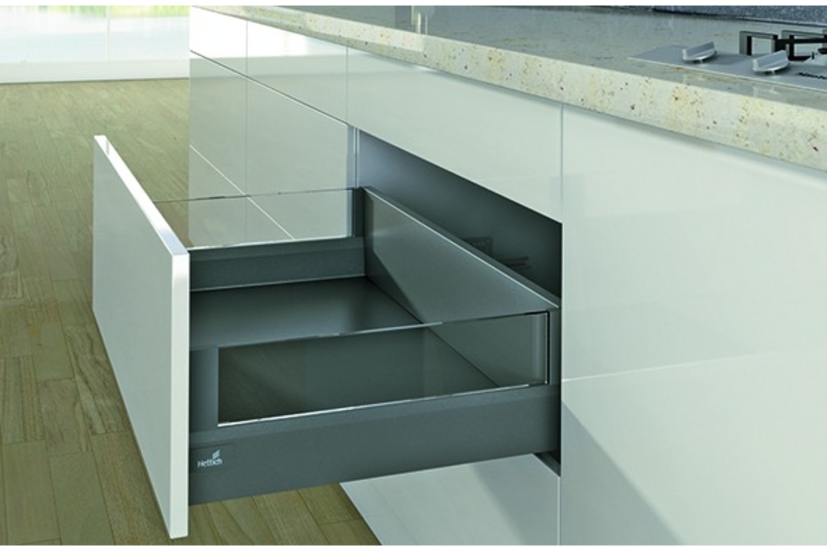 Kits complets tiroir / tiroir intérieur HETTICH ArciTech avec DesignSide, anthracite