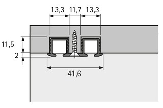 Doppellaufschiene HETTICH SysLine S Doppellaufschiene HETTICH SysLine S