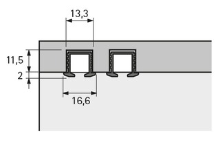 Einfachlaufschiene HETTICH SysLine S Einfachlaufschiene HETTICH SysLine S