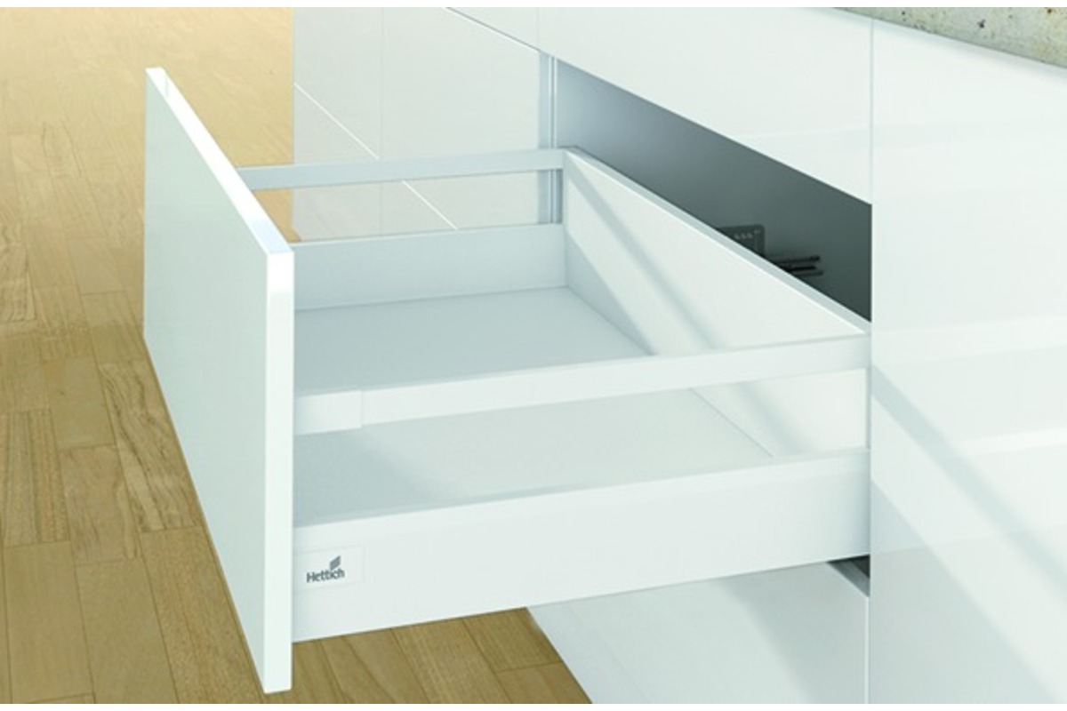 Kit de tiroir complet HETTICH ArciTech avec reling, blanc