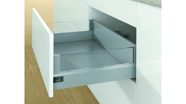 Kits complets tiroir / tiroir intérieur HETTICH ArciTech avec DesignSide, argent
