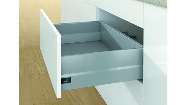 Kits complets tiroir / tiroir intérieur HETTICH ArciTech avec TopSide, argent