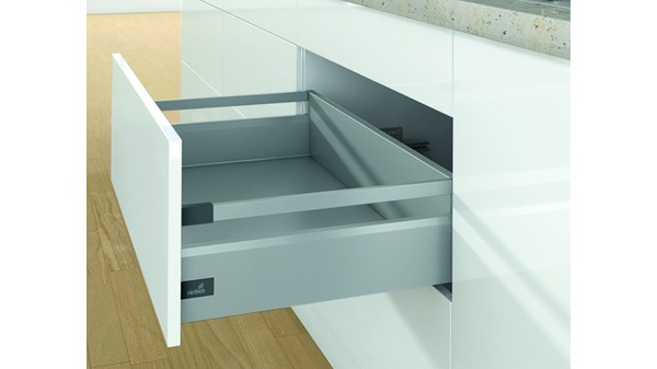 Kits complets tiroir / tiroir intérieur HETTICH ArciTech avec reling, argent