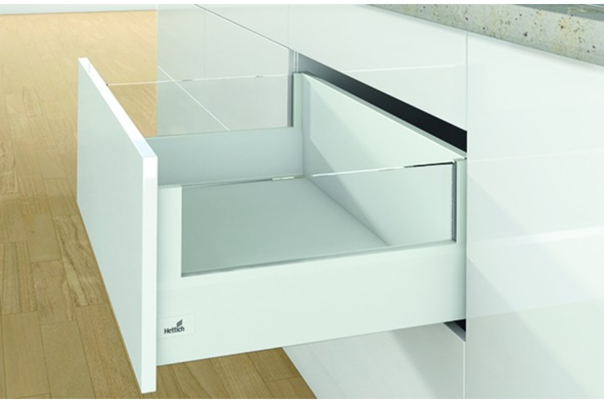 Kits complets tiroir HETTICH ArciTech avec DesignSide, blanc