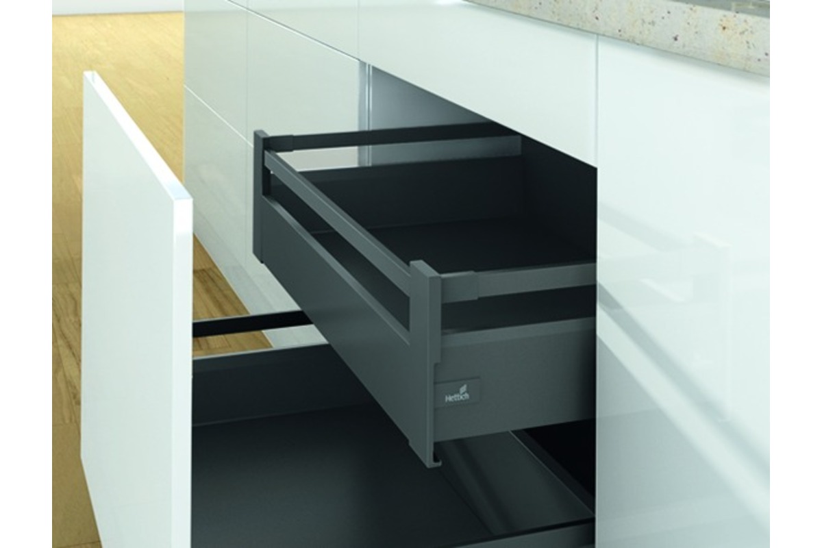 Kits complets tiroir / tiroir intérieur HETTICH ArciTech avec reling, anthracite