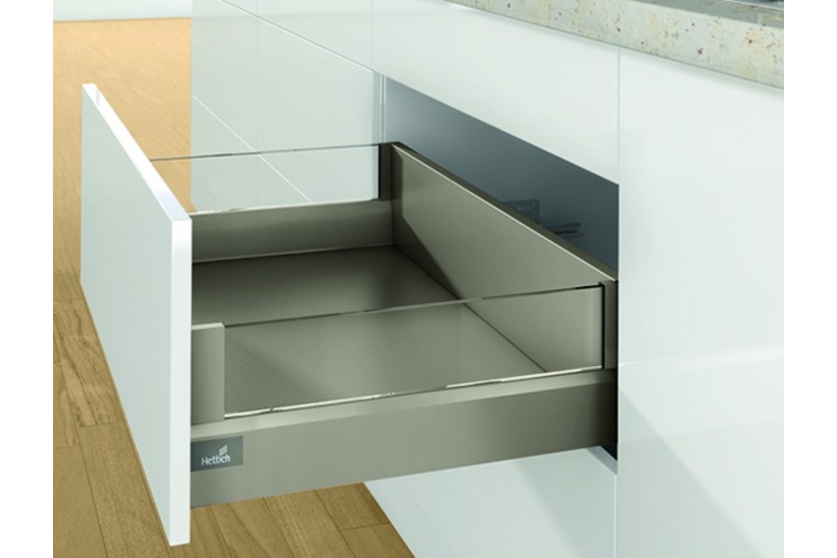 Kits complets tiroir / tiroir intérieur HETTICH ArciTech avec DesignSide, champagner