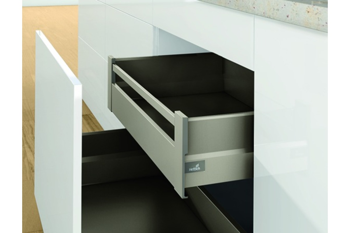 Kits complets tiroir / tiroir intérieur HETTICH ArciTech avec TopSide, champagner
