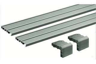 Laufprofil HETTICH SlideLine M, 2-bahnig, zum Aufschrauben Laufprofil HETTICH SlideLine M, 2-bahnig, zum Aufschrauben