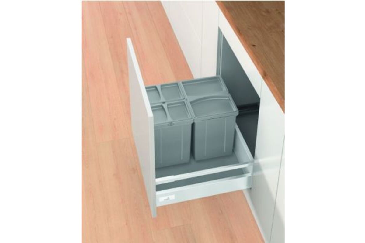 Système de poubelle Vario HETTICH InnoTech pour tiroirs à façade