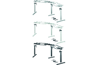 Höhenverstellbares Elektro-Schreibtisch-System HETTICH Steelforce Pro 673 Highline 135° XL