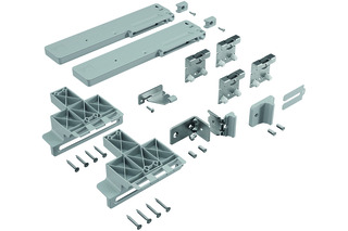 Laufteilset mit Dämpfung HETTICH TopLine 27 für 2-türigen Schrank Laufteilset mit Dämpfung HETTICH TopLine 27 für 2-türigen Schrank