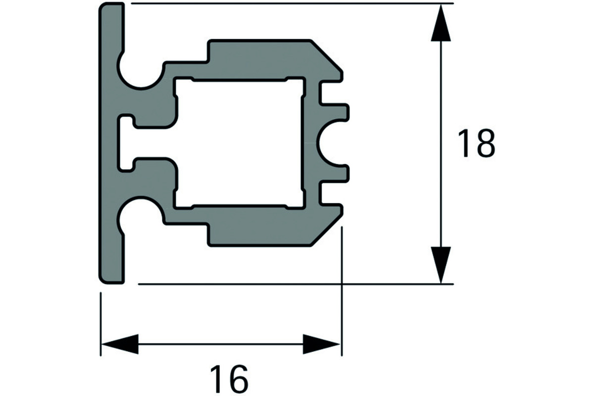 Profilo centrale per vetro HETTICH Cadro
