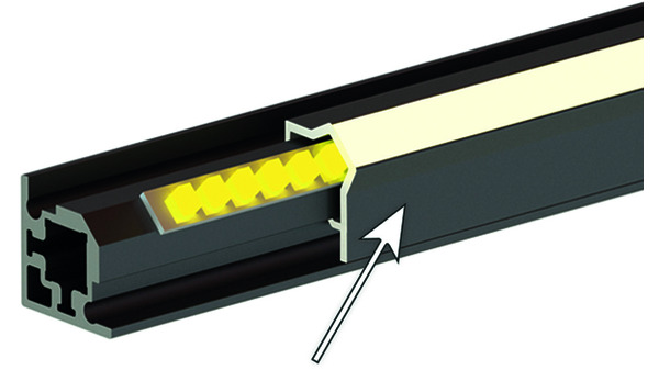 Clip-Eckprofil HETTICH Cadro 1-seitig für indirekte Beleuchtung