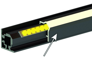Profilé d'angle à clipser HETTICH Cadro d'un seul côté pour l'éclairage indirect