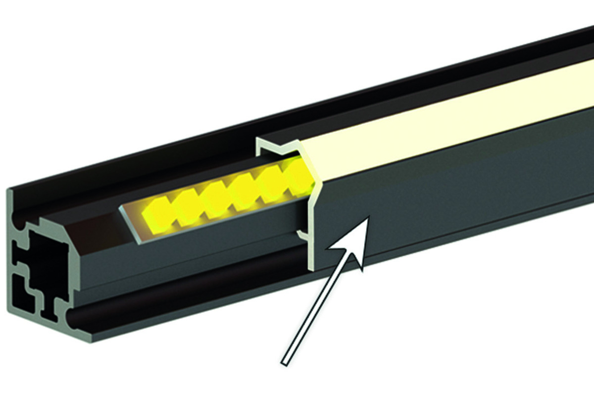 Clip-Eckprofil HETTICH Cadro 1-seitig für indirekte Beleuchtung