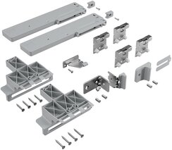 Set di guide con ammortizzazione integrata HETTICH TopLine 27 per armadio a 2 ante