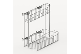 Roulements à double extension de façade pour armoires basses HETTICH Oira