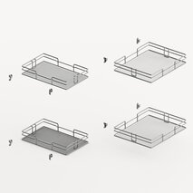 Jeu d'étagères suspendues HETTICH Goro 100