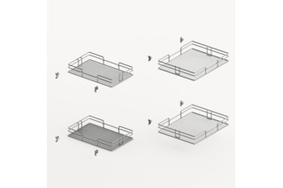 Jeu d'étagères suspendues HETTICH Goro 100