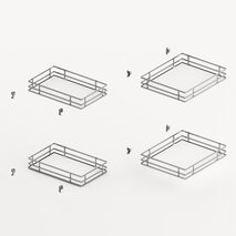 Jeu d'étagères suspendues HETTICH Goro 400