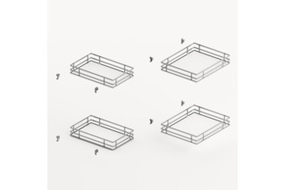 Jeu d'étagères suspendues HETTICH Goro 400